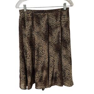 Animal Print Women’s Short Skirt Sz 10 Fully Lined Back Zip Lightweight Classy